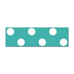 Polka Dots - White on Verdigris Sticker Bumper (100 pack)