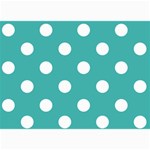 Polka Dots - White on Verdigris 5  x 7  Photo Cards