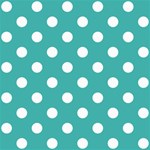 Polka Dots - White on Verdigris ScrapBook Page 8  x 8 