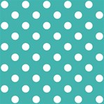 Polka Dots - White on Verdigris ScrapBook Page 12  x 12 