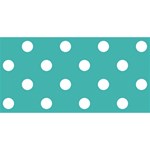 Polka Dots - White on Verdigris YOU ARE INVITED 3D Greeting Card (8x4)
