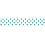 Polka Dots - Verdigris on White Flano Scarf (Large)