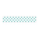 Polka Dots - Verdigris on White Flano Scarf (Mini)