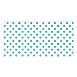 Polka Dots - Verdigris on White Satin Shawl