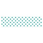 Polka Dots - Verdigris on White Satin Scarf (Oblong)
