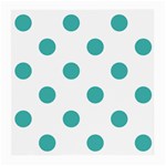 Polka Dots - Verdigris on White Medium Glasses Cloth