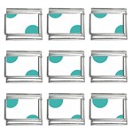 Polka Dots - Verdigris on White 9mm Italian Charm (9 pack)