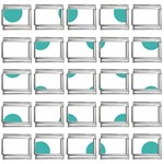 Polka Dots - Verdigris on White 9mm Italian Charm (25 pack)