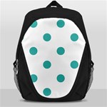 Polka Dots - Verdigris on White Backpack Bag