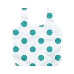 Polka Dots - Verdigris on White Full Print Recycle Bag (M)