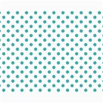 Polka Dots - Verdigris on White Collage 11  x 14 