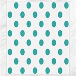 Polka Dots - Verdigris on White Canvas 8  x 10 