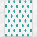 Polka Dots - Verdigris on White Canvas 12  x 16 