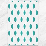 Polka Dots - Verdigris on White Canvas 12  x 18 