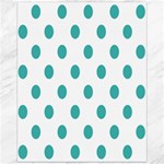 Polka Dots - Verdigris on White Canvas 16  x 20 