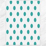 Polka Dots - Verdigris on White Canvas 18  x 24 