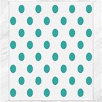 Polka Dots - Verdigris on White Canvas 20  x 24 
