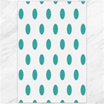 Polka Dots - Verdigris on White Canvas 20  x 30 