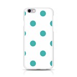 Polka Dots - Verdigris on White Apple iPhone 6/6S Silicone Case (Transparent)