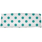 Polka Dots - Verdigris on White Body Pillow Case (Dakimakura) (One Side)