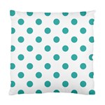 Polka Dots - Verdigris on White Standard Cushion Case (Two Sides)