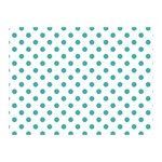 Polka Dots - Verdigris on White Double Sided Flano Blanket (Mini)