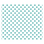 Polka Dots - Verdigris on White Double Sided Flano Blanket (Small)