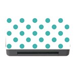 Polka Dots - Verdigris on White Memory Card Reader with CF