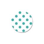 Polka Dots - Verdigris on White Golf Ball Marker (10 pack)