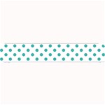 Polka Dots - Verdigris on White Small Bar Mat