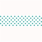 Polka Dots - Verdigris on White Medium Bar Mat