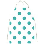 Polka Dots - Verdigris on White Full Print Apron