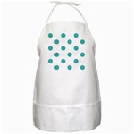 Polka Dots - Verdigris on White BBQ Apron
