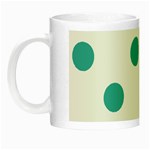 Polka Dots - Verdigris on White Night Luminous Mug