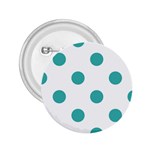 Polka Dots - Verdigris on White 2.25  Button