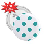 Polka Dots - Verdigris on White 2.25  Button (100 pack)