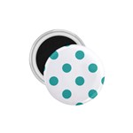 Polka Dots - Verdigris on White 1.75  Magnet