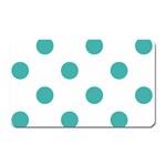 Polka Dots - Verdigris on White Magnet (Rectangular)
