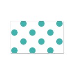 Polka Dots - Verdigris on White Sticker (Rectangular)