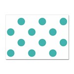 Polka Dots - Verdigris on White Sticker A4 (100 pack)