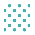 Polka Dots - Verdigris on White Greeting Card 4.5  x 6 