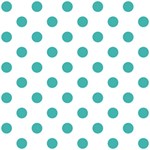 Polka Dots - Verdigris on White ScrapBook Page 12  x 12 