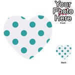 Polka Dots - Verdigris on White Multi-purpose Cards (Heart)