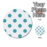 Polka Dots - Verdigris on White Multi-purpose Cards (Round)