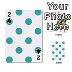 Polka Dots - Verdigris on White Playing Cards 54 Designs