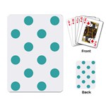 Polka Dots - Verdigris on White Playing Cards Single Design