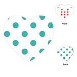 Polka Dots - Verdigris on White Playing Cards (Heart)