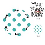 Polka Dots - Verdigris on White Playing Cards 54 (Round)