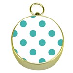 Polka Dots - Verdigris on White Gold Compass
