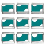 Polka Dots - White on Teal 9mm Italian Charm (9 pack)